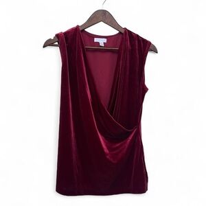Vintage Burgundy Velvet Draped Top - Size M (late 90's/y2k era)